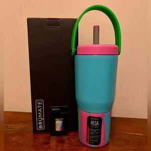 NEW Brumate 25oz Neon Swirl Resa Tumbler w/ 1 straw cover